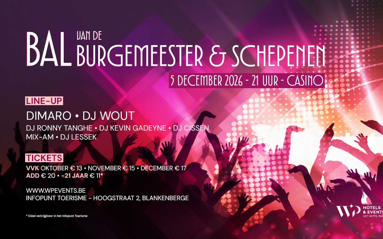 Affiche van Bal van de Burgemeester & Schepenen 2026 in Casino Blankenberge