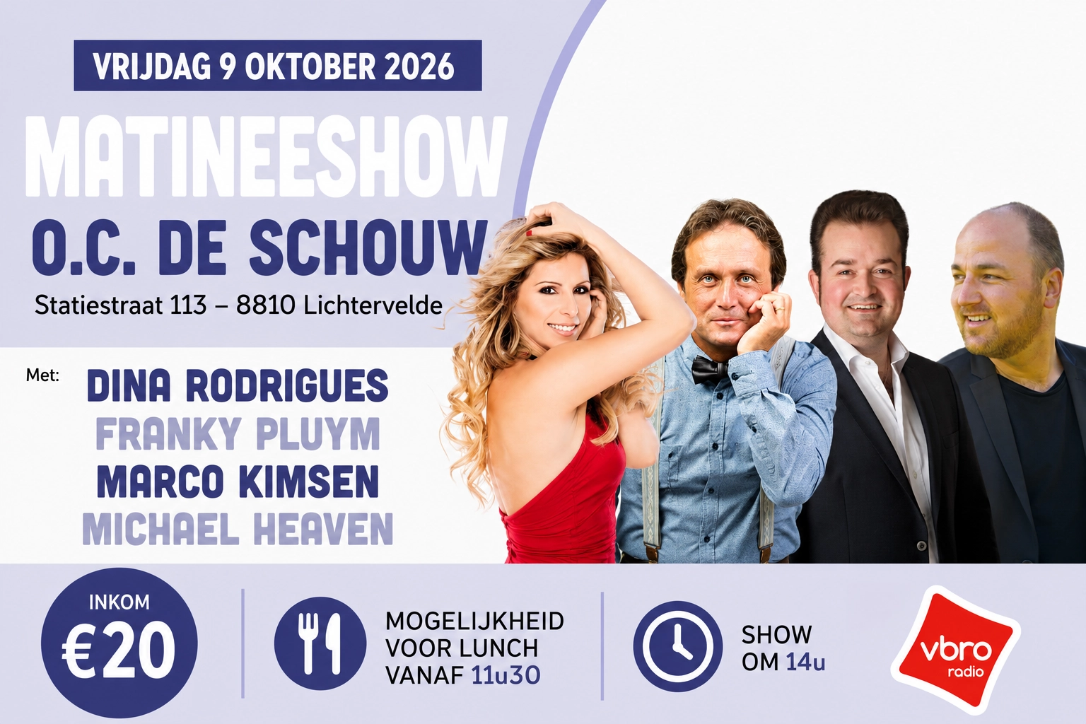 Matineeshow O.C. De Schouw – 9 oktober 2026