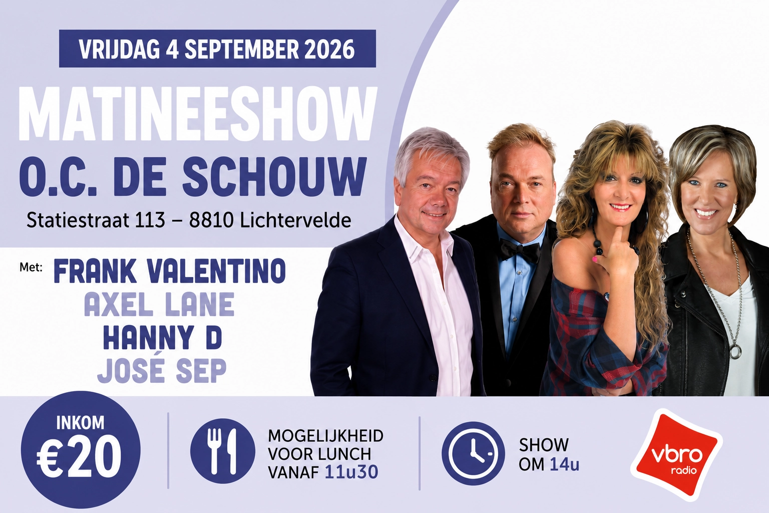Matineeshow O.C. De Schouw – 4 september 2026