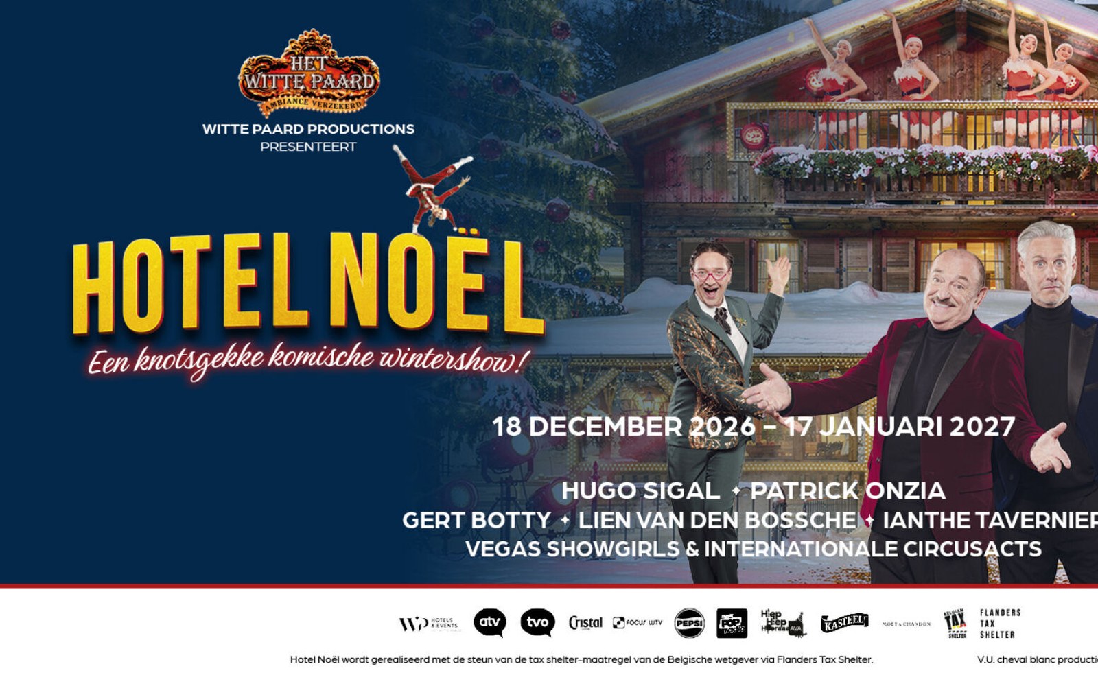 Affiche van Hotel Noël, een knotsgekke komische wintershow